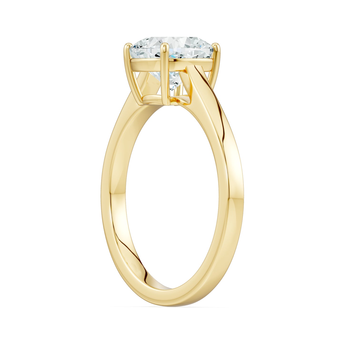 Cushion Cut Moissanite Classic Solitaire Ring