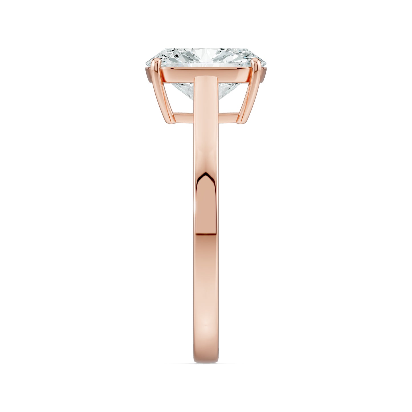 Cushion Rectangular Moissanite Solitaire Engagement Ring