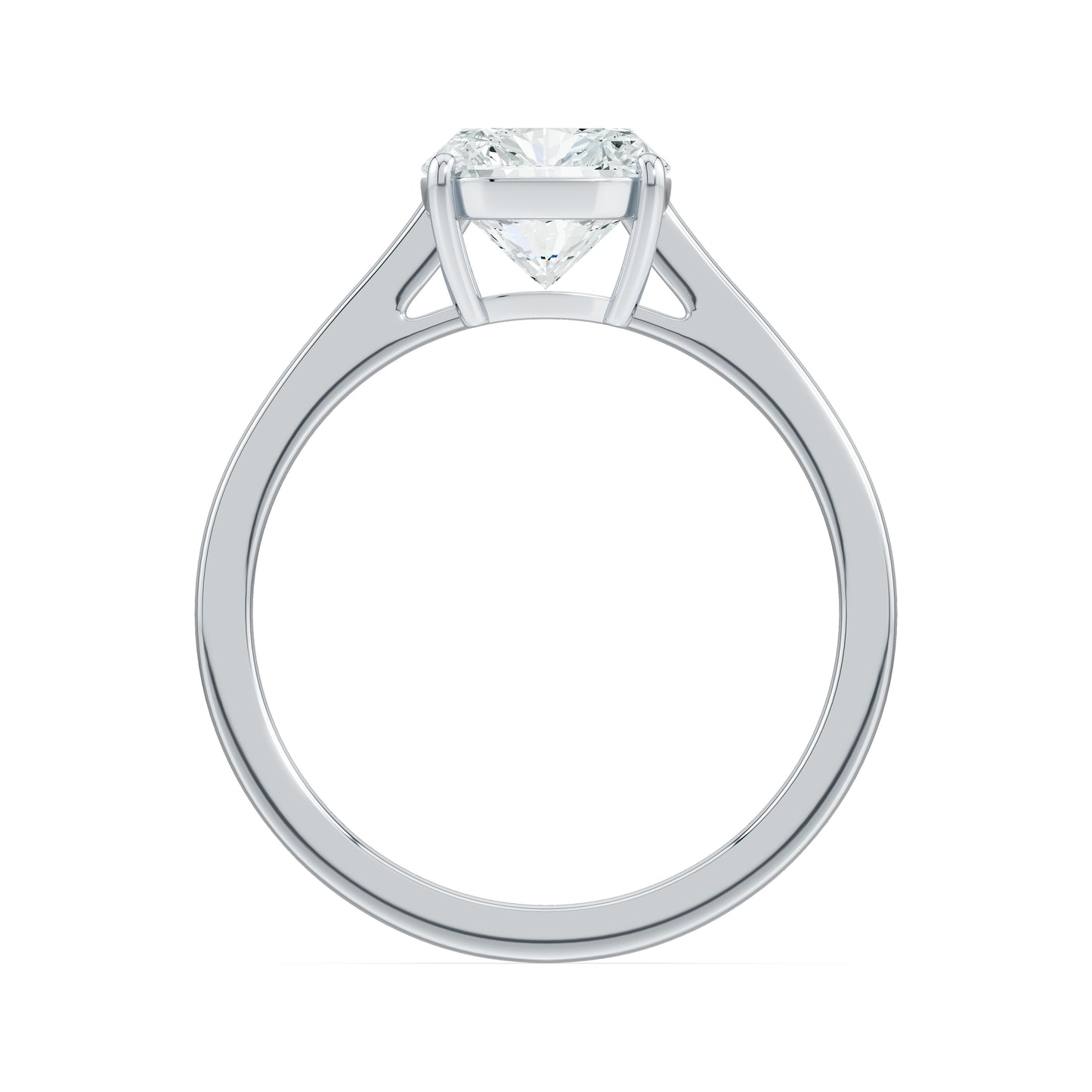 Cushion Rectangular Moissanite Solitaire Engagement Ring