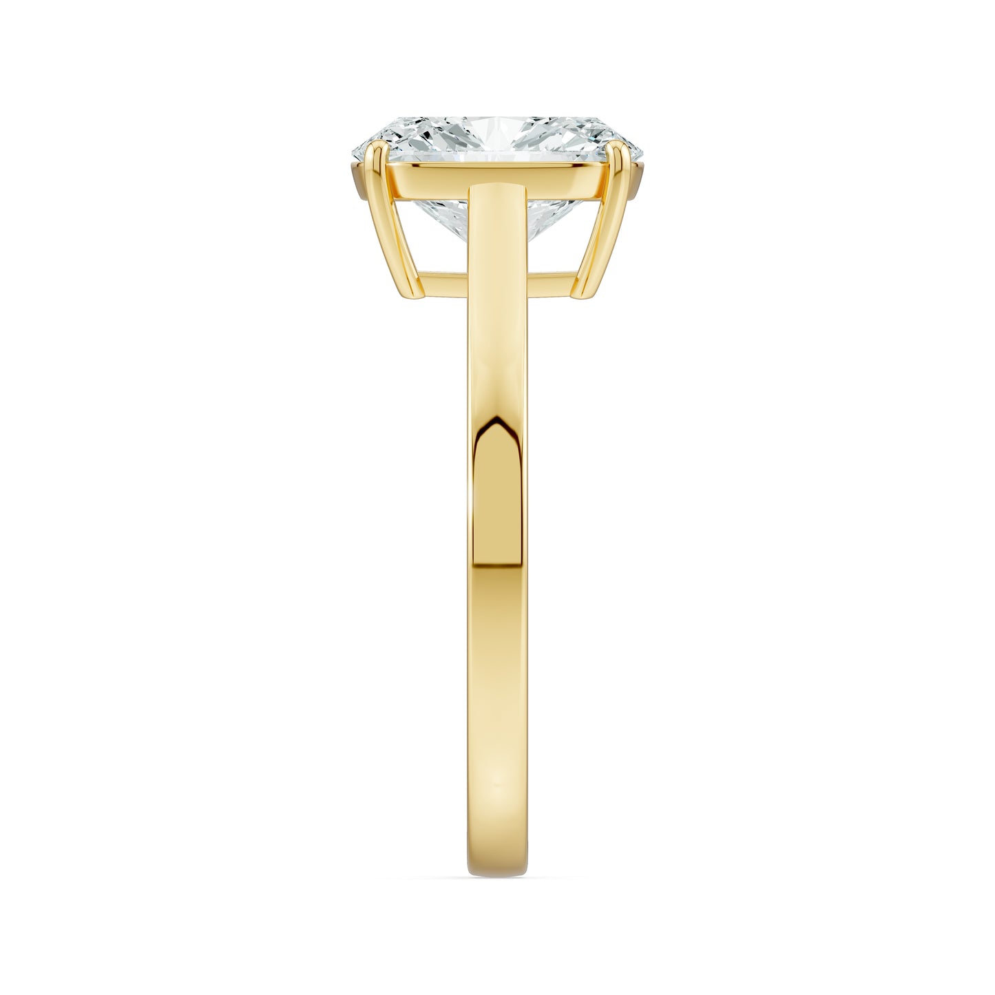 Cushion Rectangular Moissanite Solitaire Engagement Ring